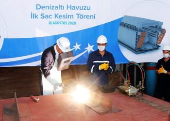 MİLLİ DENİZALTI YÜZER HAVUZ İÇİN İLK KAYNAK YAPILDI