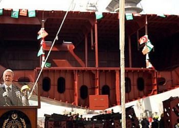 PAKİSTAN’A İNŞA EDİLECEK 3’ÜNCÜ MİLGEM KORVETİ KARAÇİ’DE KIZAĞA KONULDU