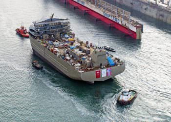 SEFİNE TERSANESİ GASØ HØVDING GEMİSİNİ SUYA İNDİRDİ