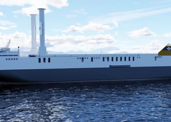 DÜNYANIN EN BÜYÜK KISA MESAFE RO-RO GEMİSİNE ROTOR SAİL SİSTEMİ