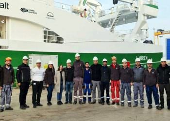 CEMRE TERSANESİ, BALIKÇI GEMİSİ LAUREN’İ TESLİM ETTİ