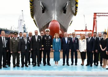 UKRAYNA DONANMASINA İNŞA EDİLEN IVAN MAZEPA KORVETİ DENİZE İNDİRİLDİ