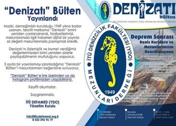 İTÜ DEFAMED “DENİZATI” BÜLTEN YAYINDA