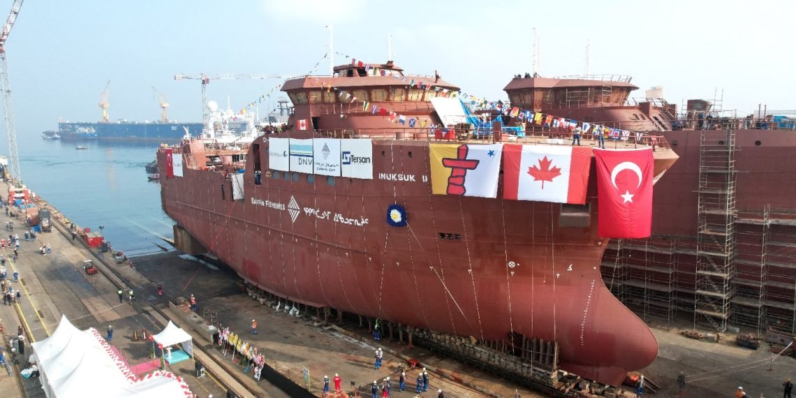 TERSAN TERSANESİ, NIQITAQ FISHERIES FİRMASI İÇİN İNŞA ETTİĞİ INUKSUK II’Yİ DENİZE İNDİRDİ