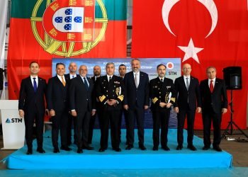 Portekiz’e ihraç edilecek askeri gemiler için sac kesim töreni gerçekleştirildi