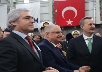 Tuzla’da tören: Portekiz için inşa edilen askeri gemi kızağa kondu