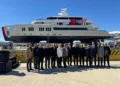 Nebula Yacht’ın ‘Amanda’ süper yatı denize indirildi