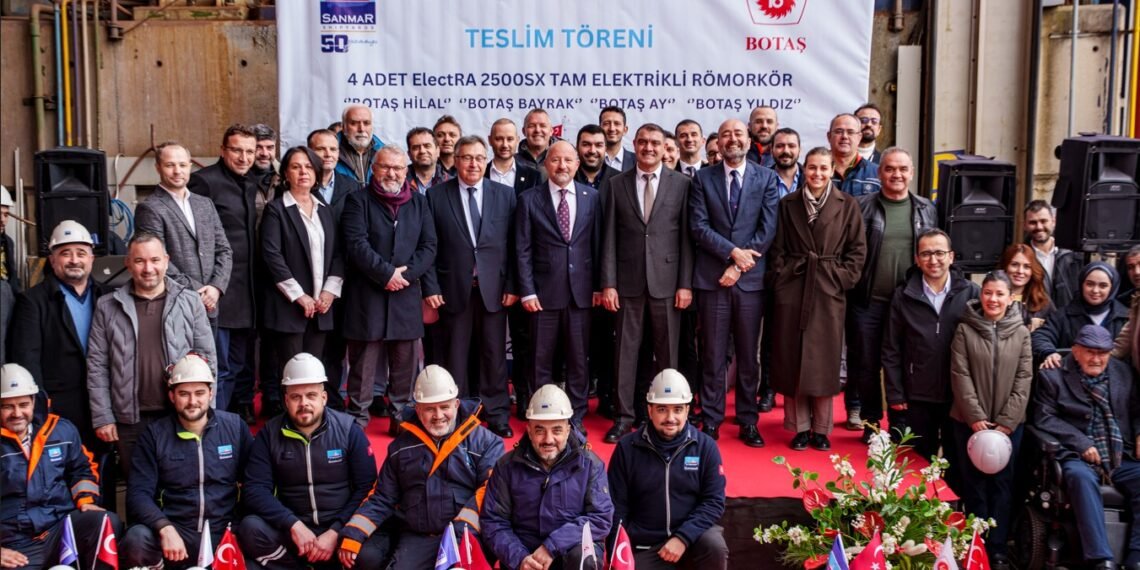 SANMAR, BOTAŞ İçin İnşa Ettiği Dört Tam Elektrikli Römorkörün Teslimatını Gerçekleştirdi