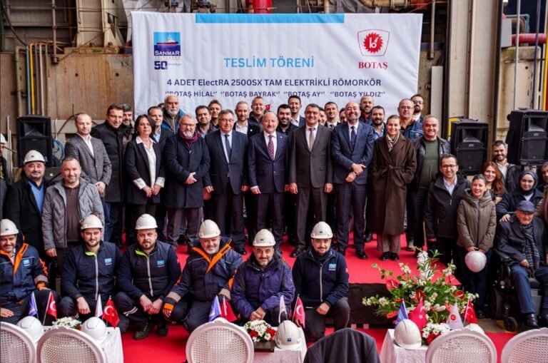 SANMAR, BOTAŞ İçin İnşa Ettiği Dört Tam Elektrikli Römorkörün Teslimatını Gerçekleştirdi