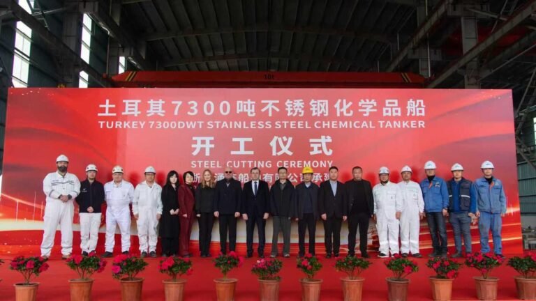 Stella Tanker Çin’de 3 Yeni Kimyasal Tanker İçin Sac Kesim Töreni Düzenledi