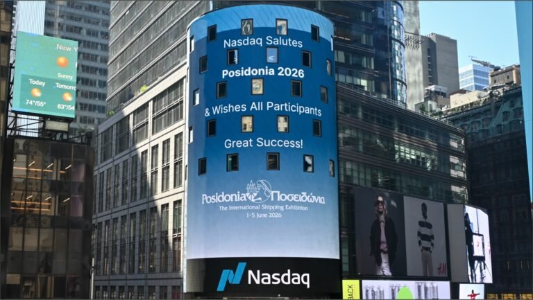 NASDAQ’tan Posidonia 2026 ve Yunan Denizciliğine Times Meydanı’nda Destek Mesajı