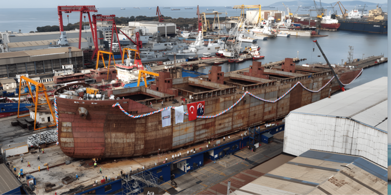 Habaş’ın 40.000 DWT’lik M/V Gülsel Hanım gemisi denize indirildi