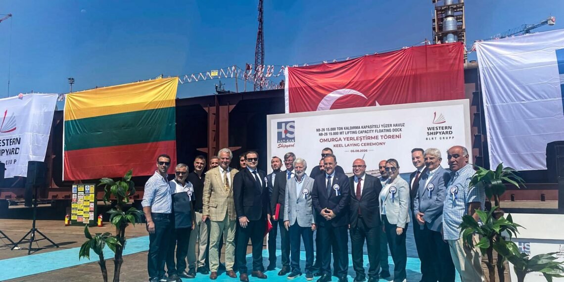 Hat-San Tersanesi, BLRT Grupp için inşa edeceği yüzer havuzun omurgasını koydu