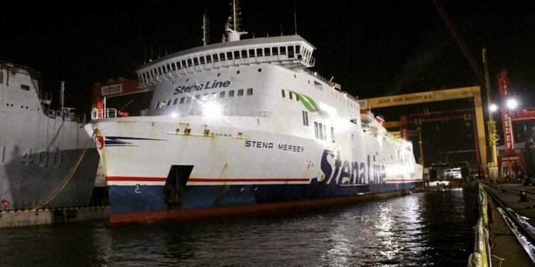 SEDEF TERSANESİ, STENA MERSEY’İ HAVUZA ALDI