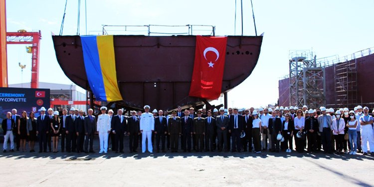 UKRAYNA’YA İNŞA EDİLECEK MİLGEM KORVETİ KIZAĞA KONULDU
