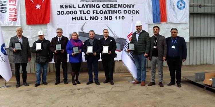 THE FLOATING DOCK OF ATOMFLOT IS KEEL-LAID BY KUZEY STAR