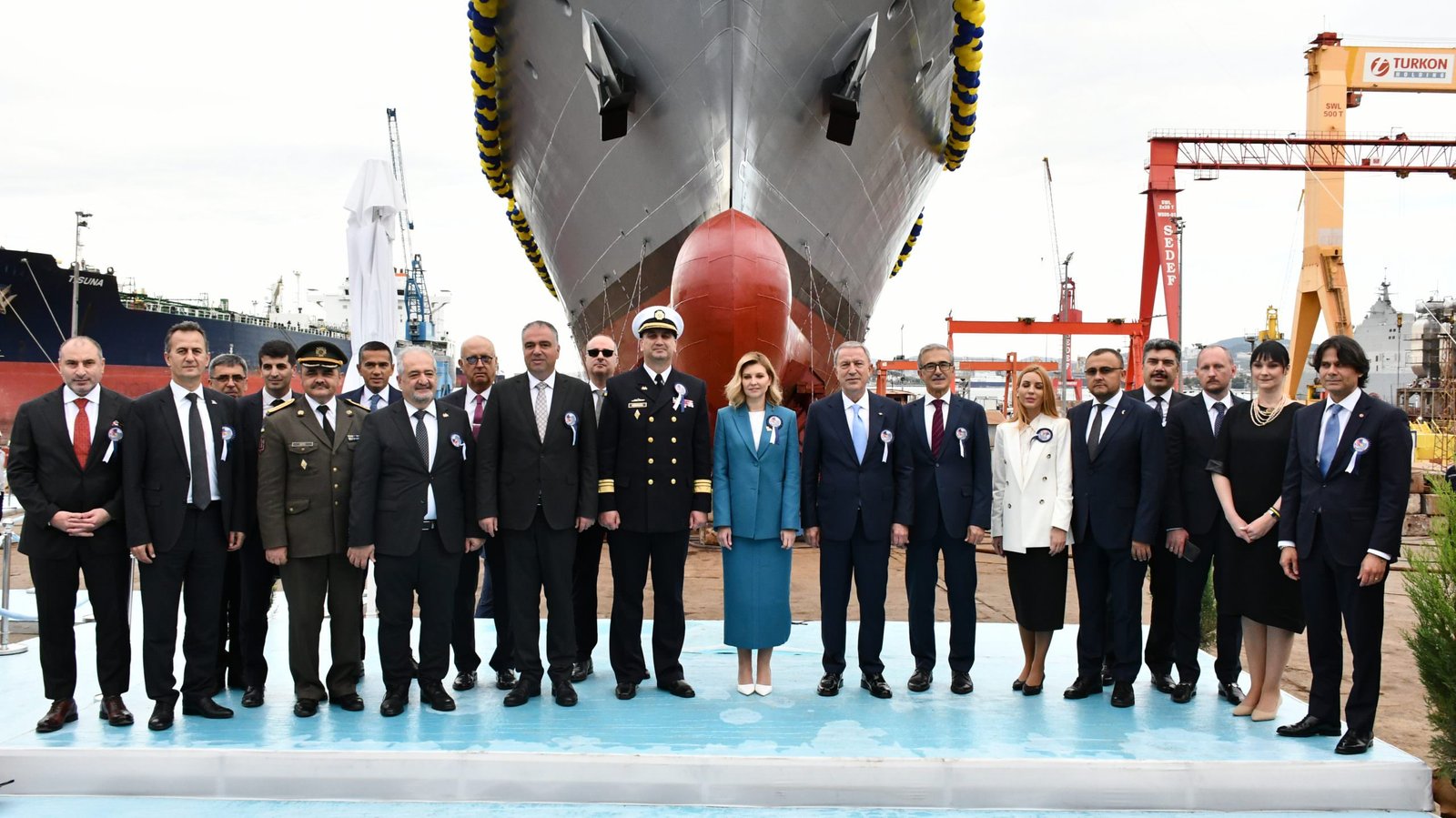 UKRAYNA DONANMASINA İNŞA EDİLEN IVAN MAZEPA KORVETİ DENİZE İNDİRİLDİ
