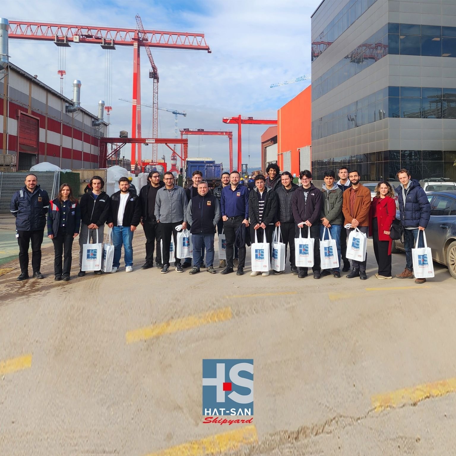 İTÜ öğrencilerinden Hat-San Shipyard’a ziyaret