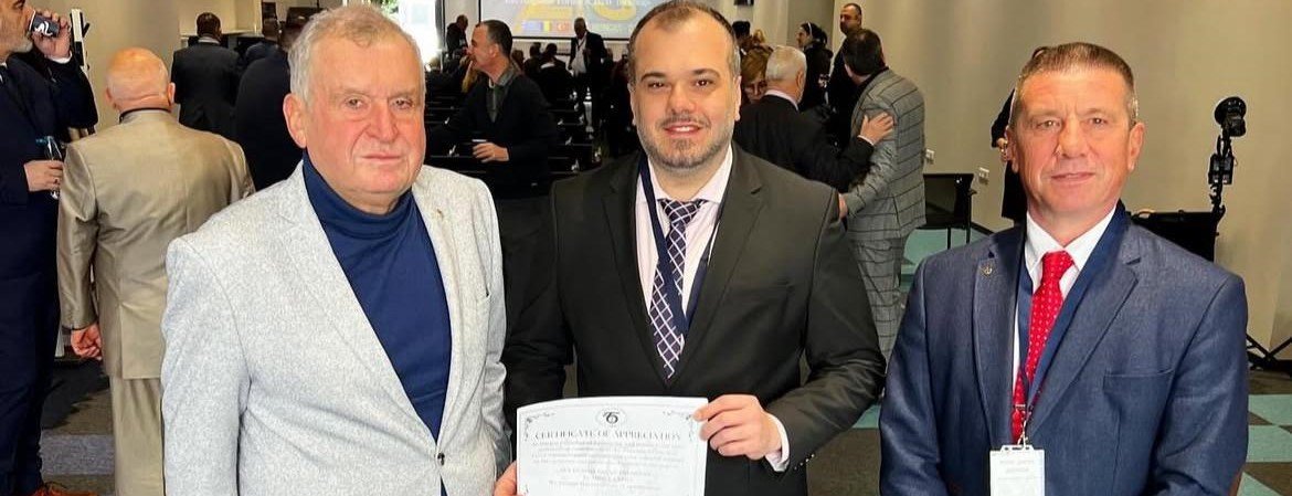 Ahmet Yazıcı’ya teşekkür belgesi