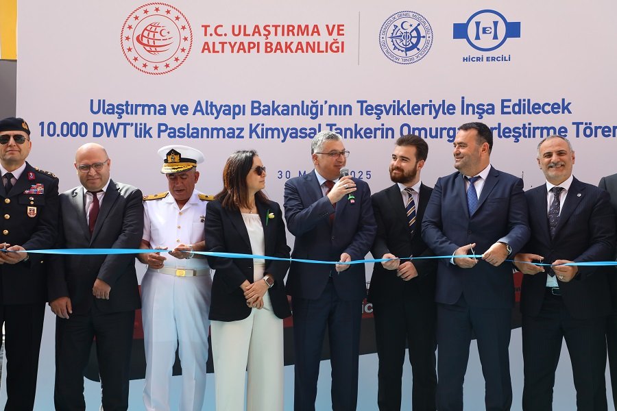 Hicri Ercili’den tarihi adım: Türkiye’nin ilk çevreci paslanmaz kimyasal tankerinin inşası başladı