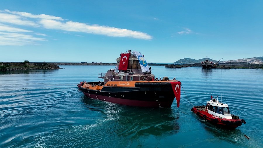 Med Marine, OMMP için ürettiği yüksek teknolojili römorkörlerden ilkini denize indirdi