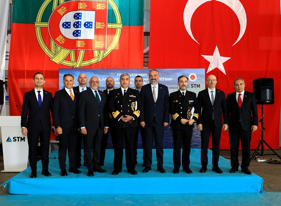 Portekiz’e ihraç edilecek askeri gemiler için sac kesim töreni gerçekleştirildi