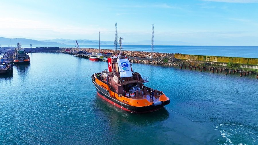 Med Marine, OMMP için inşa ettiği römorkör serisinin altıncı gemisini denize indirdi
