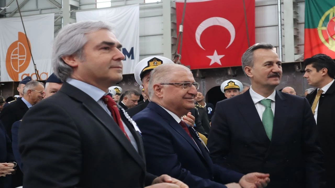 Tuzla’da tören: Portekiz için inşa edilen askeri gemi kızağa kondu