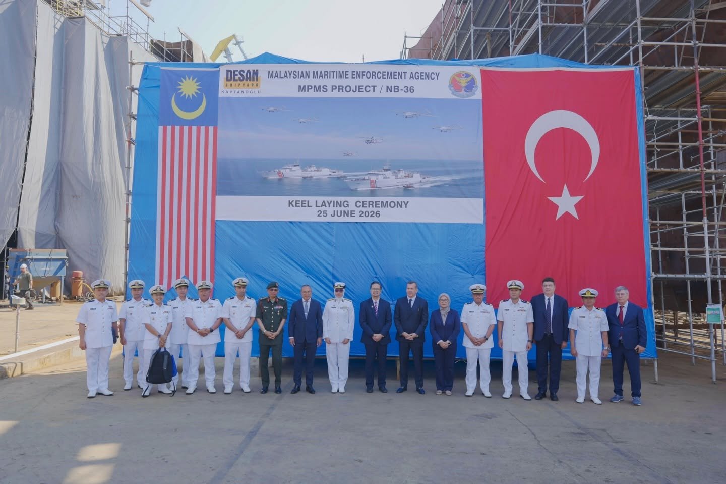 DESAN, Malezya İçin İnşa Ettiği İkinci Sahil Güvenlik Gemisini Kızağa Koydu