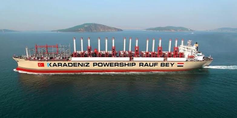 Rauf Bey isimli yüzer enerji gemisi Sudan’a elektrik üretimine başladı
