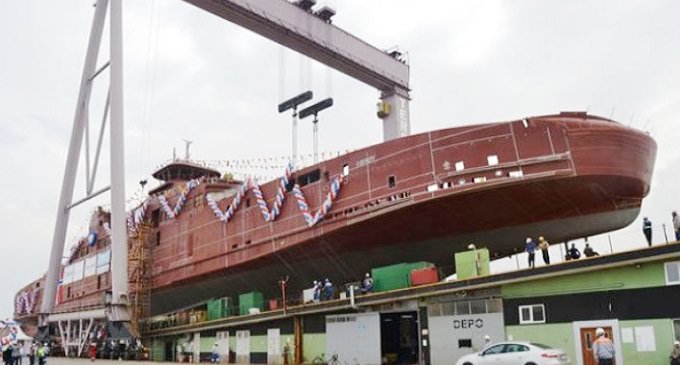 Tersan Tersanesi, Torghatten Nord firması için inşa ettiği feribotu suya indirdi
