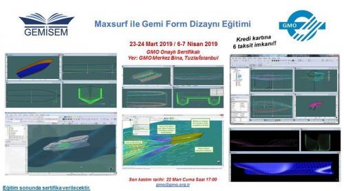 GEMİSEM, “Maxsurf ile Gemi Form Dizaynı Eğitimi” Düzenliyor